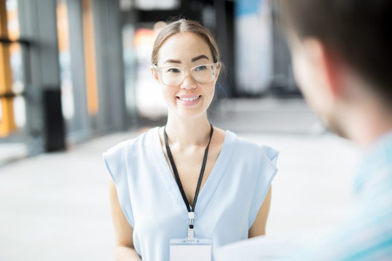 businesswoman in eyeglasses