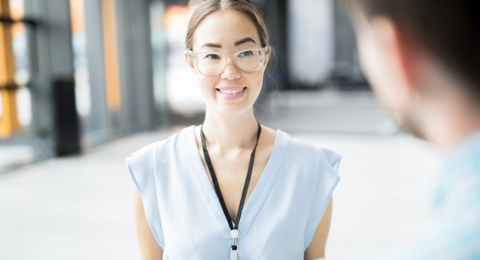 businesswoman in eyeglasses